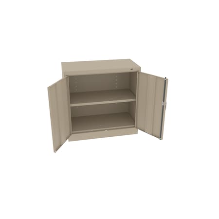 Tennsco Unassembled Under-Counter Hgt Storage Cabinet, 36"Wx18"Dx36"H, Sand 1436-SND